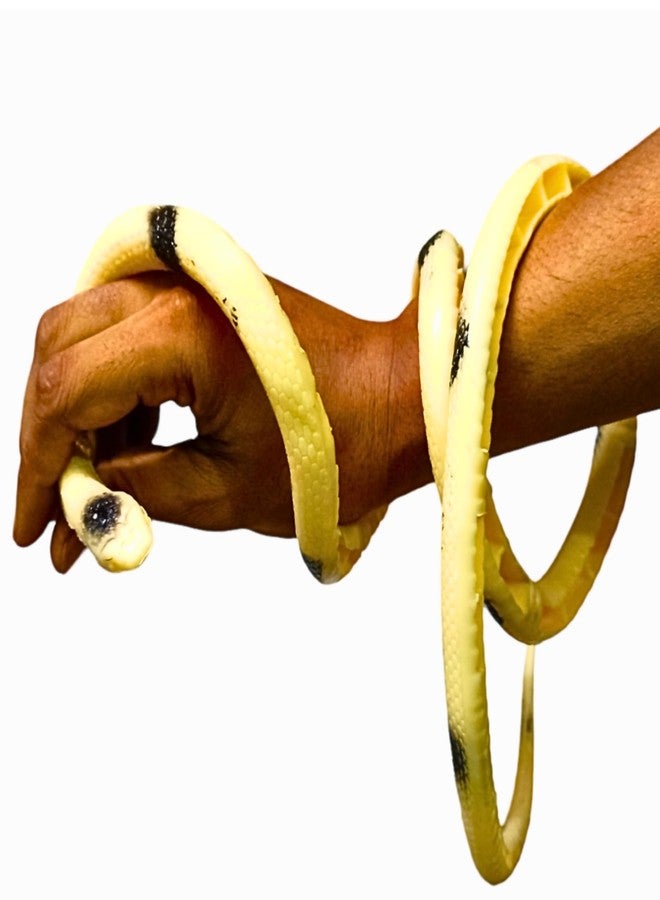 Munmoll Rubber Snake Toy Real Cobra 77 C.M Prank Toy Cobra Snack for Kids Random Colour Rubber Snake Prank Toy Big Size - Image 2